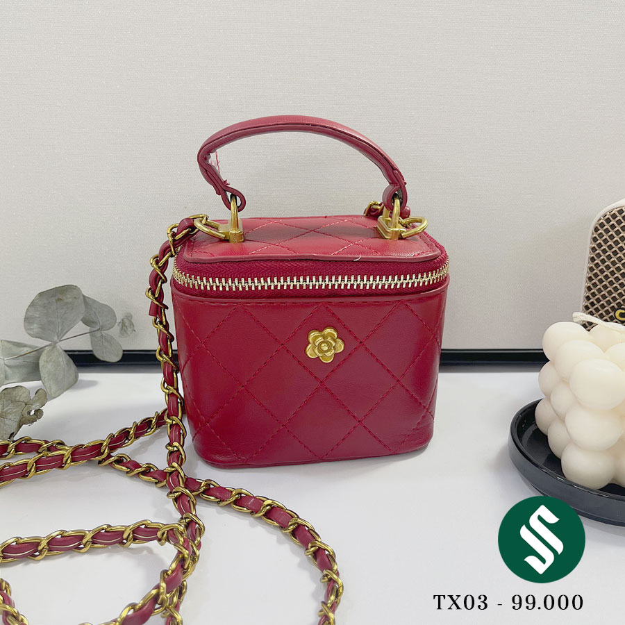 Túi cốp mini dễ thương màu đỏ TX03