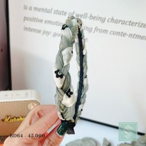 Băng đô vải hoa tóc tết với màu xanh