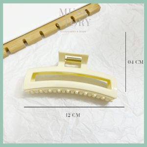 Kẹp tóc dáng vuông dễ kẹp, nhựa bền chắc chắn dài 12cm
