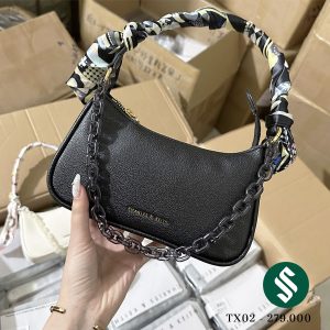 Túi C. N . K xinh đẹp kèm khăn lụa màu đen