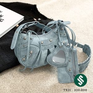 Túi Balen jeans gương jean bò kèm gương hot hit năm 2023. Chất liệu đẹp, bền