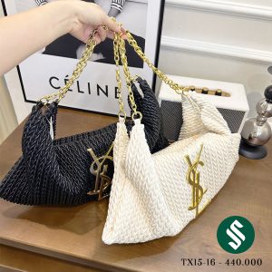 Túi YSL chất da cao cấp - logo đính nét từng chi tiết.