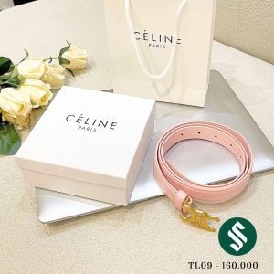 Thắt lưng, dây nịt Celine bản hồng full box