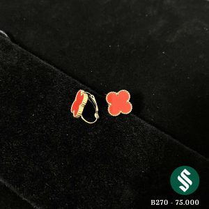 Khuyên tai cỏ 4 lá chui vòng