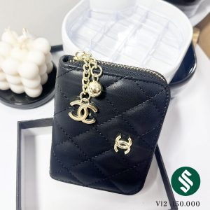 Ví da thương hiệu mẫu Chanel có charm rất đẹp