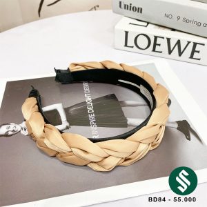 Băng đô tết lụa xinh xắn màu be đậm