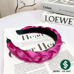 Băng đô tết lụa xinh xắn màu hồng