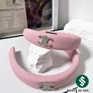Băng đô vải bố mịn tag đính đá hồng đính đá rất sang