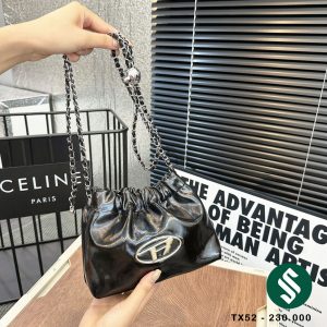 Túi Diesel dây rút màu đen