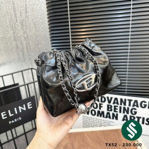 Túi Diesel dây rút đen xinh