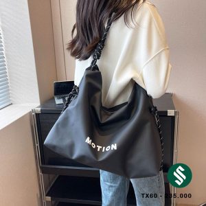 Túi Motion big size da mềm dáng to màu đen rất đẹp