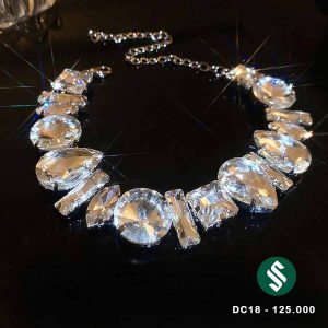 dây chuyền choker đá pha lê