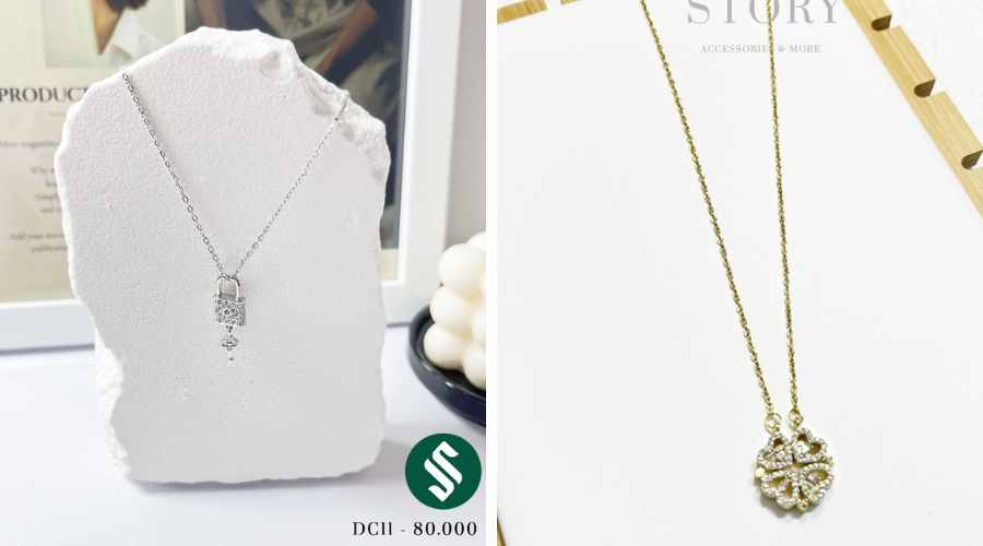 dây chuyền bạc làm quà tặng noel