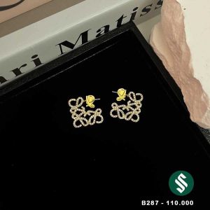 bông tai nhiều mẫu hình vuông